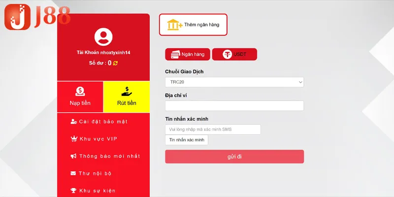 Các bước rút tiền cơ bản